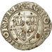 Coin, France, Charles VI, Blanc Guénar, Saint Lô, VF(30-35), Billon