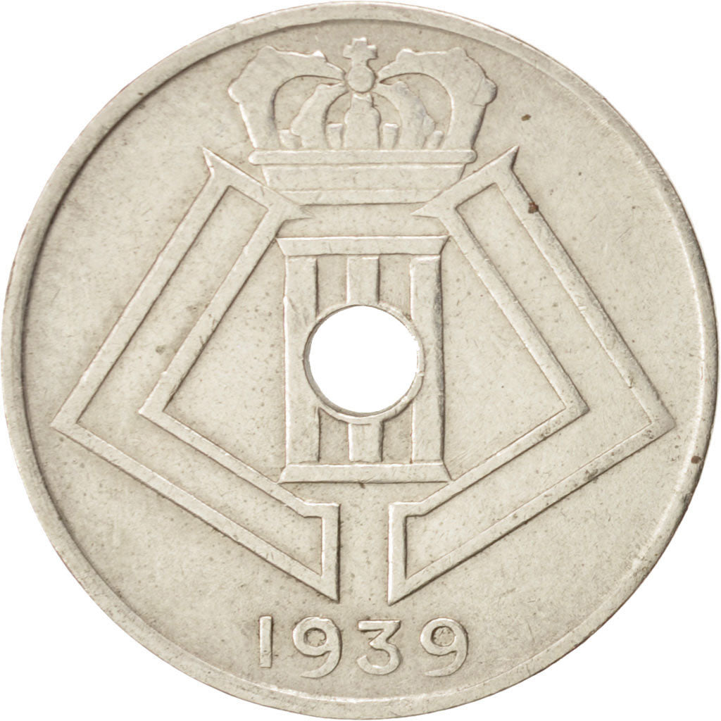 Coin, Belgium, 10 Centimes, 1939, AU(50-53), Nickel-brass, KM:113.1