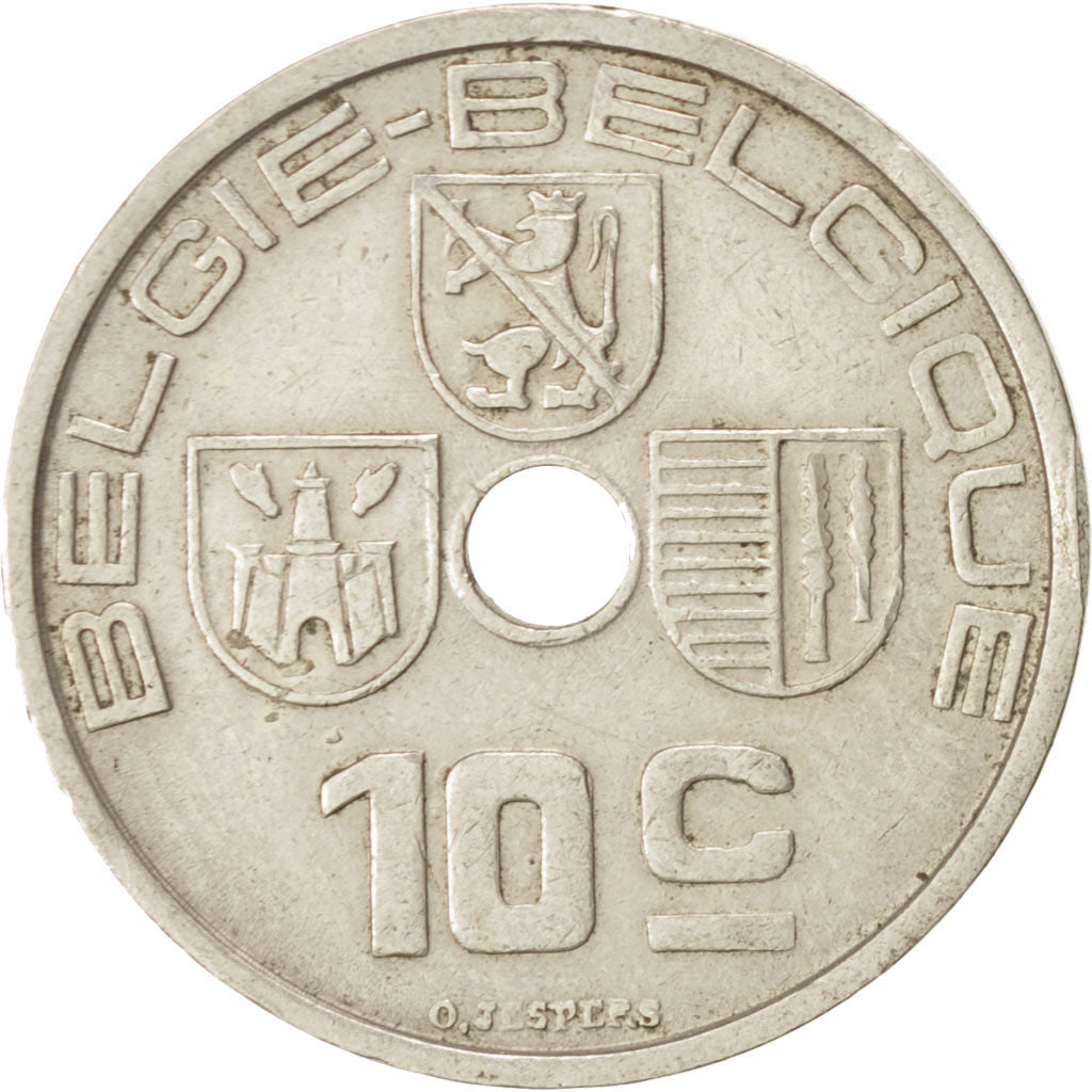 Coin, Belgium, 10 Centimes, 1939, AU(50-53), Nickel-brass, KM:113.1