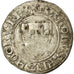 Coin, France, Charles VI, Blanc Guénar, Rouen, VF(20-25), Billon, Duplessy:377A