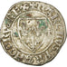 Coin, France, Charles VI, Blanc Guénar, Rouen, VF(30-35), Billon, Duplessy:377A