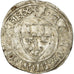 Coin, France, Charles VI, Blanc Guénar, Rouen, VF(30-35), Billon, Duplessy:377A