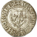 Coin, France, Charles VI, Blanc Guénar, Rouen, VF(30-35), Billon, Duplessy:377A