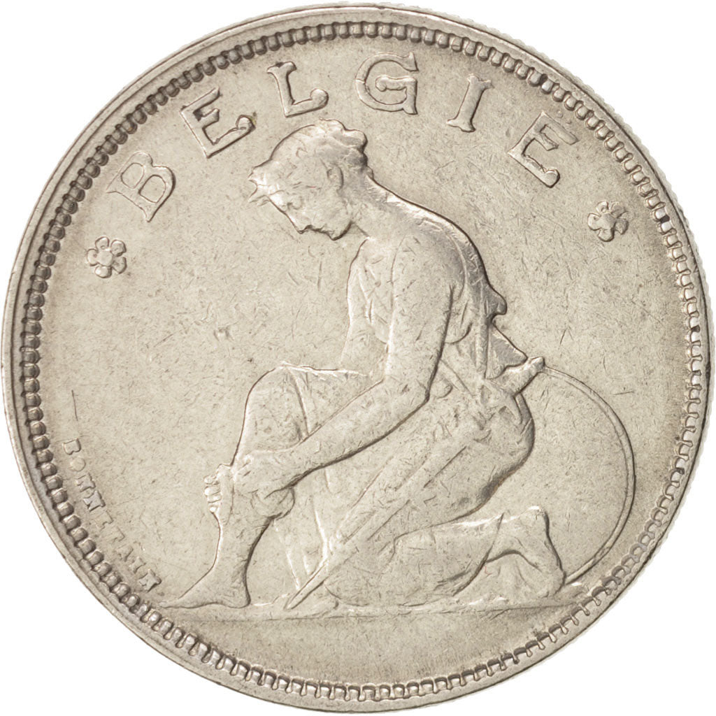 Coin, Belgium, 2 Francs, 2 Frank, 1923, EF(40-45), Nickel, KM:92