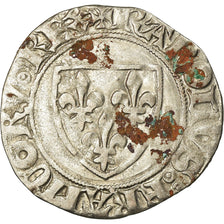 Coin, France, Charles VI, Blanc Guénar, VF(20-25), Billon, Duplessy:377