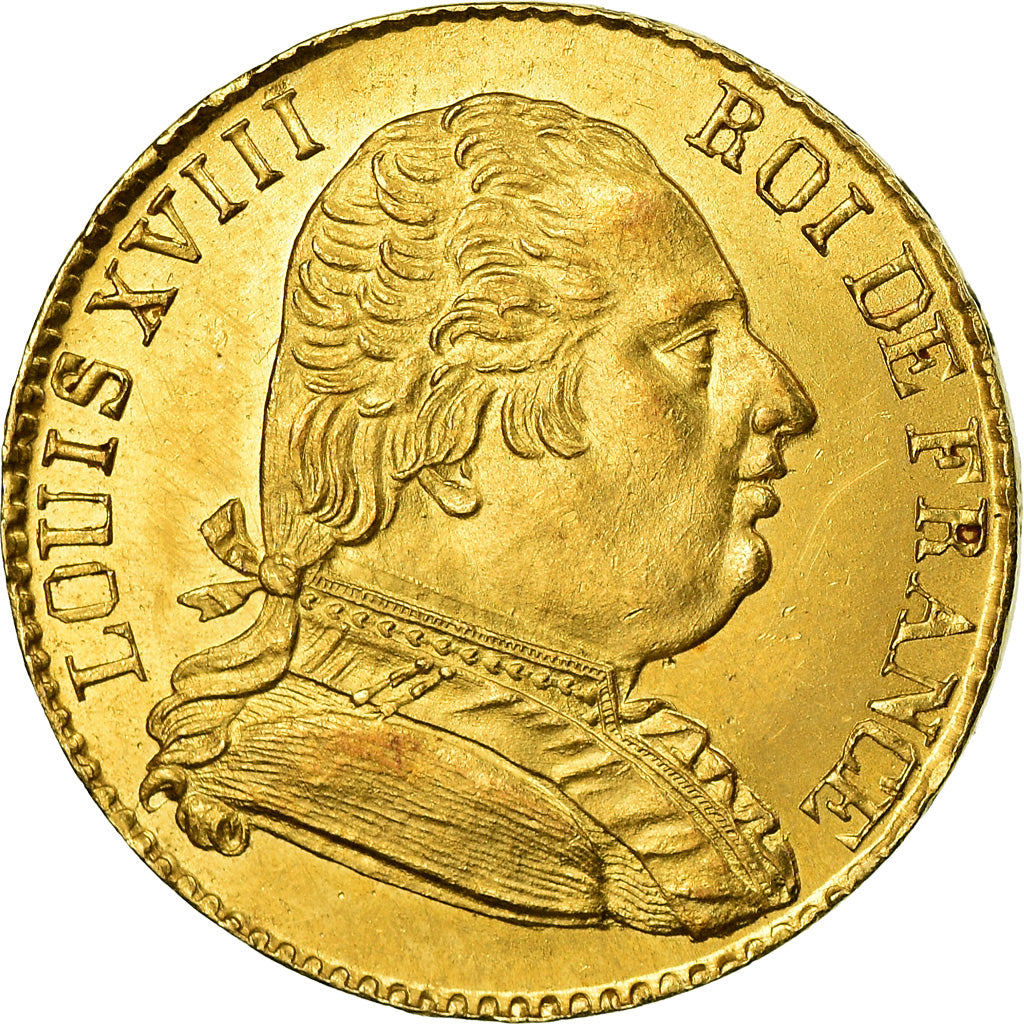 Münze, Frankreich, Louis XVIII, Louis XVIII, 20 Francs, 1815, London, UNZ