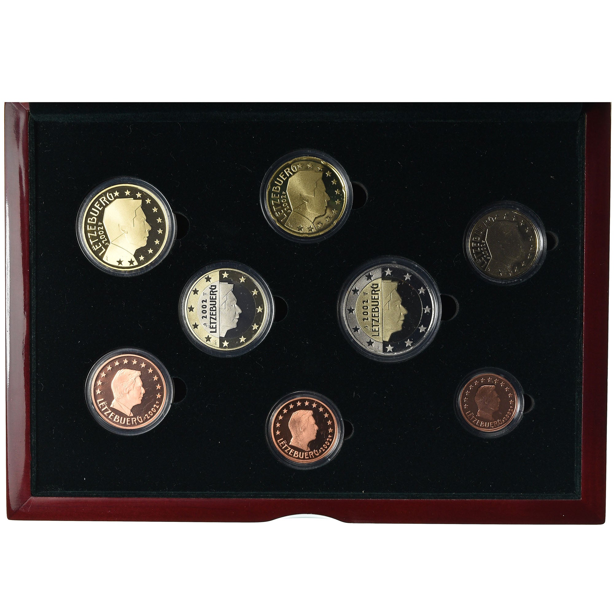 Luxemburg, Proof Set Euro, 2002, 1c à 2€, STGL