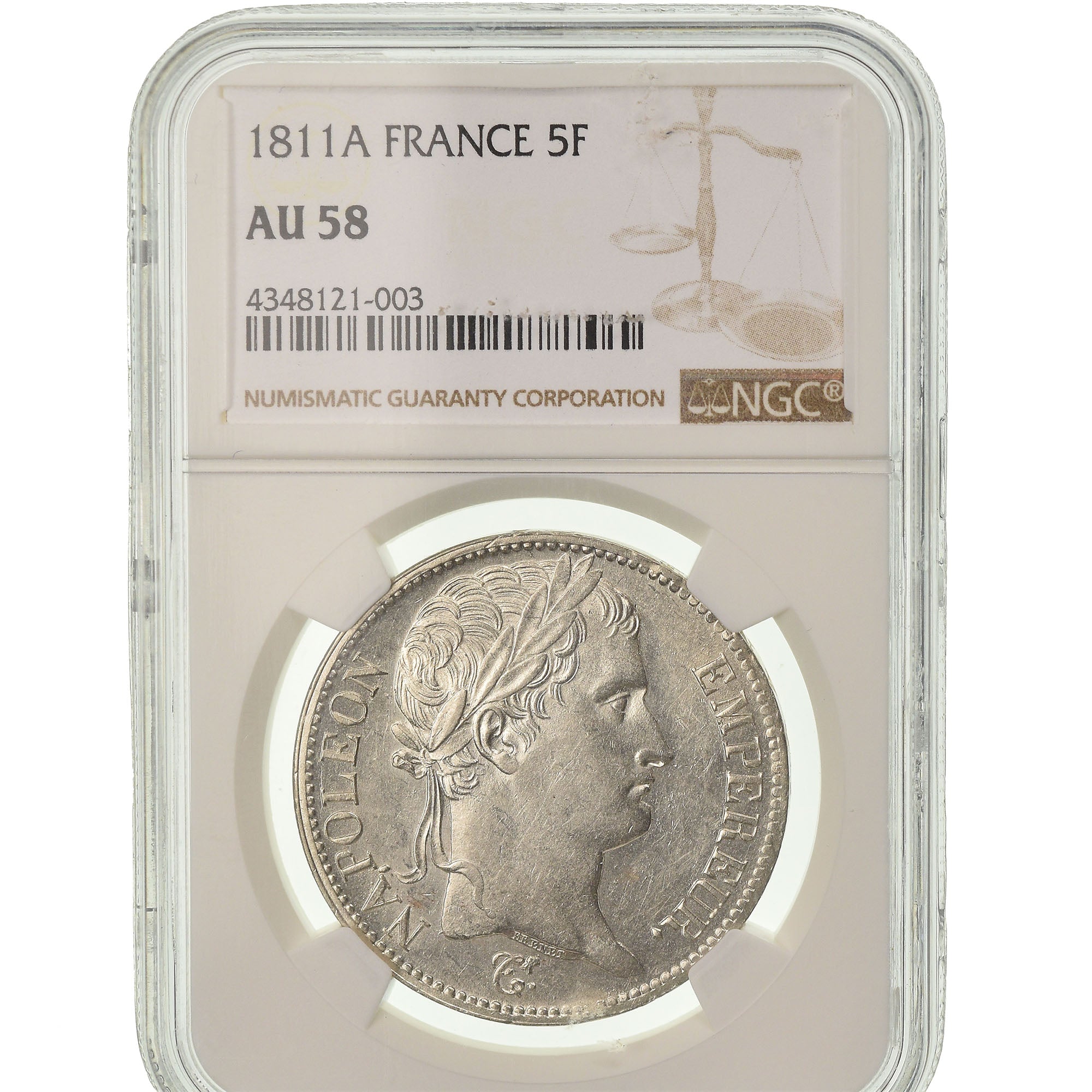 Coin, France, Napoléon I, 5 Francs, 1811, Paris, NGC, AU58, Silver, KM:694.1