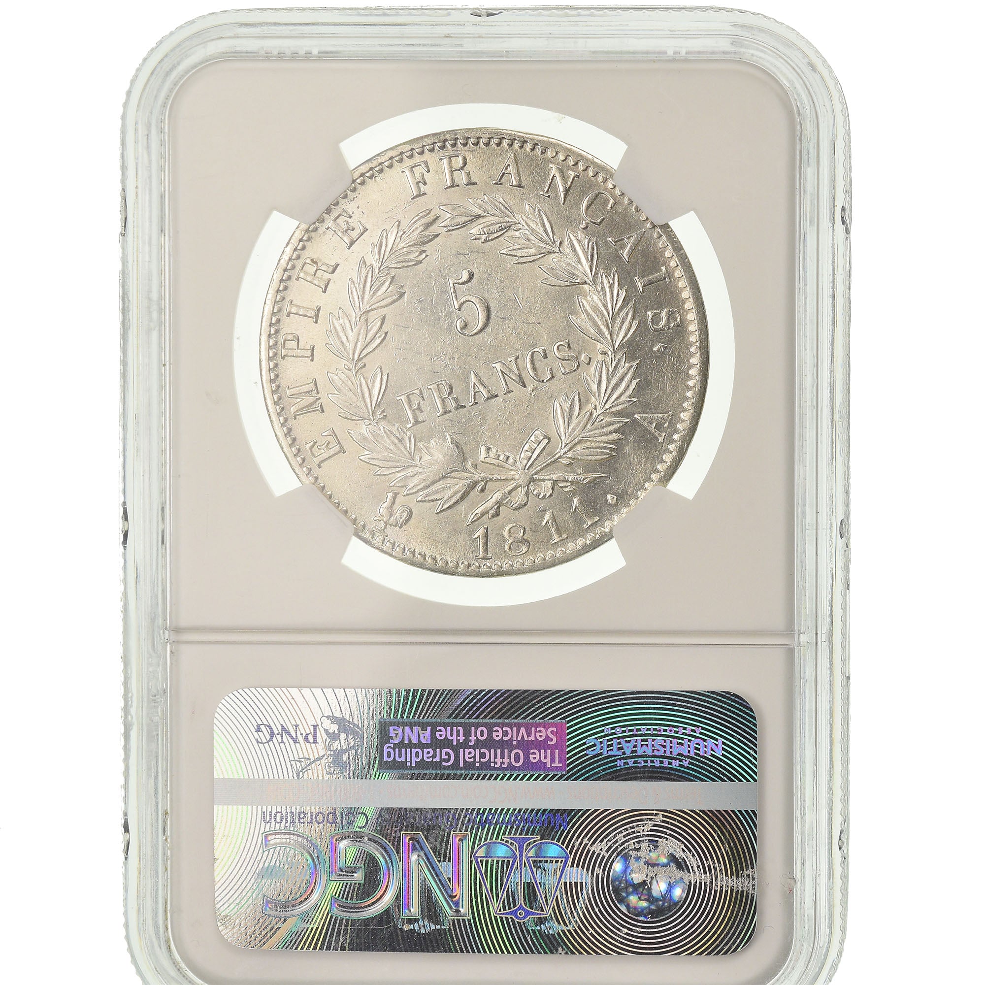 Coin, France, Napoléon I, 5 Francs, 1811, Paris, NGC, AU58, Silver, KM:694.1