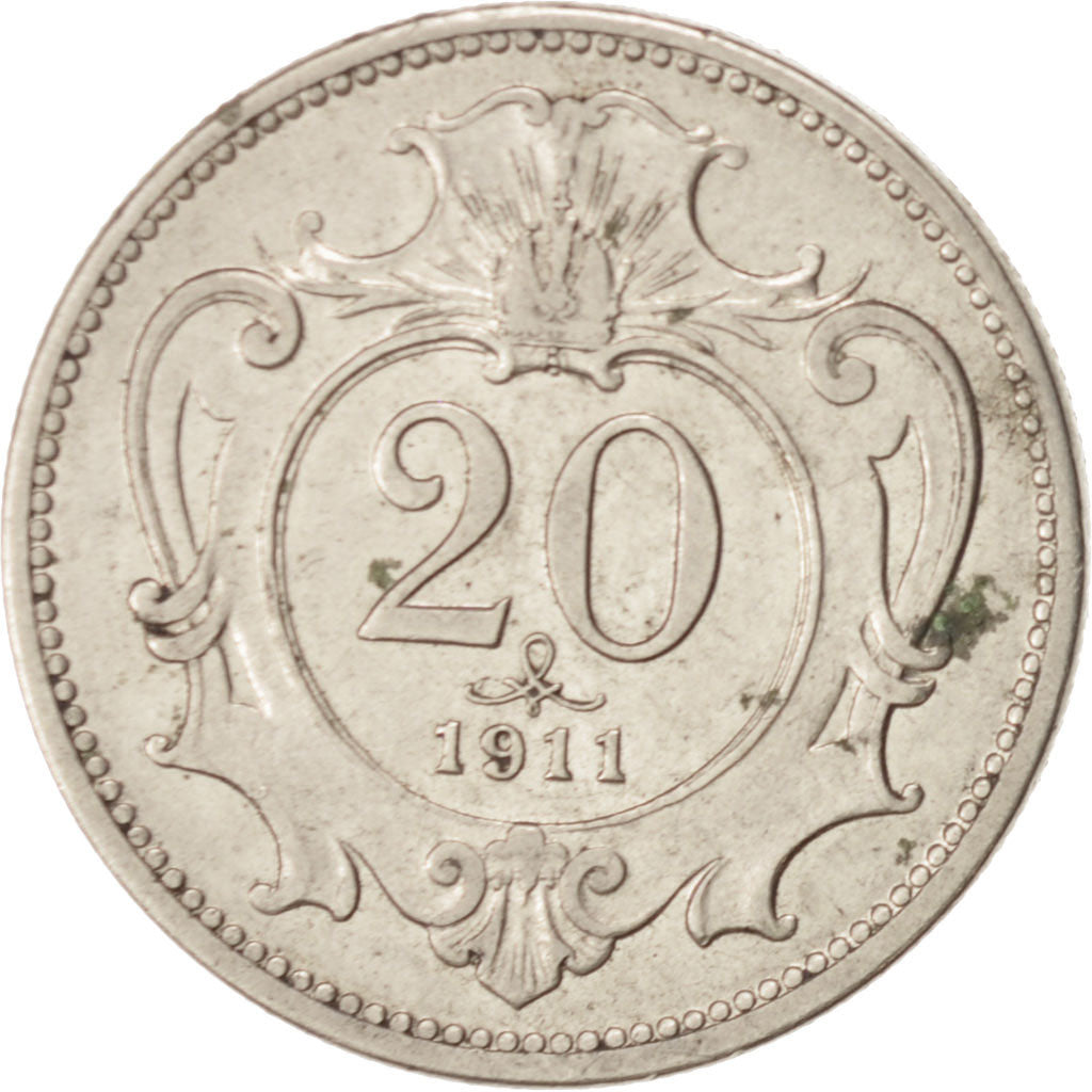 Austria, Franz Joseph I, 20 Heller, 1911, Nickel, KM:2803