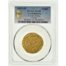 Moneta, Wielka Brytania, Henri VII (1485-1509), Gold Angel, Pansy, PCGS, AU55