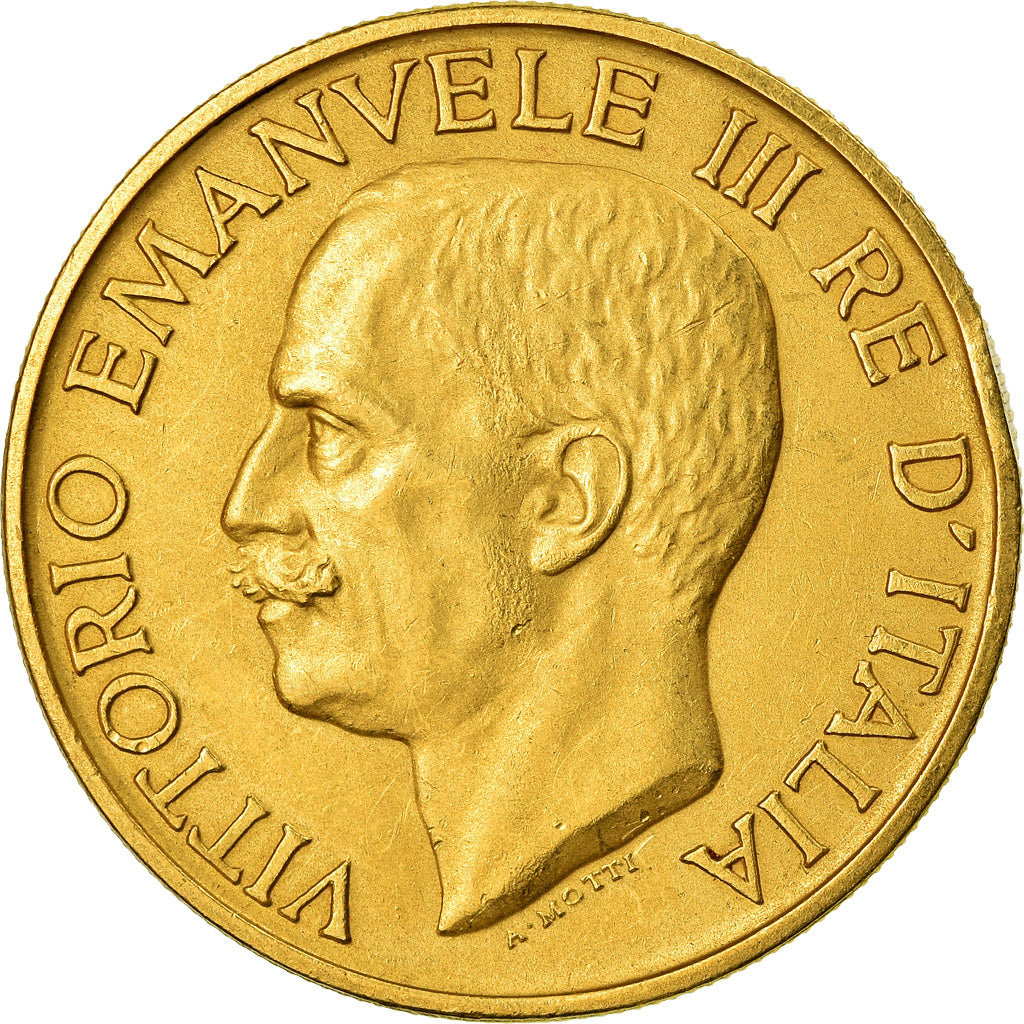 Coin, Italy, Vittorio Emanuele III, 100 Lire, 1923, Rome, AU(50-53), Gold, KM:65