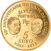 France, 5 Euro, Europa, 2013, Paris, MS(64), Gold, KM:2092