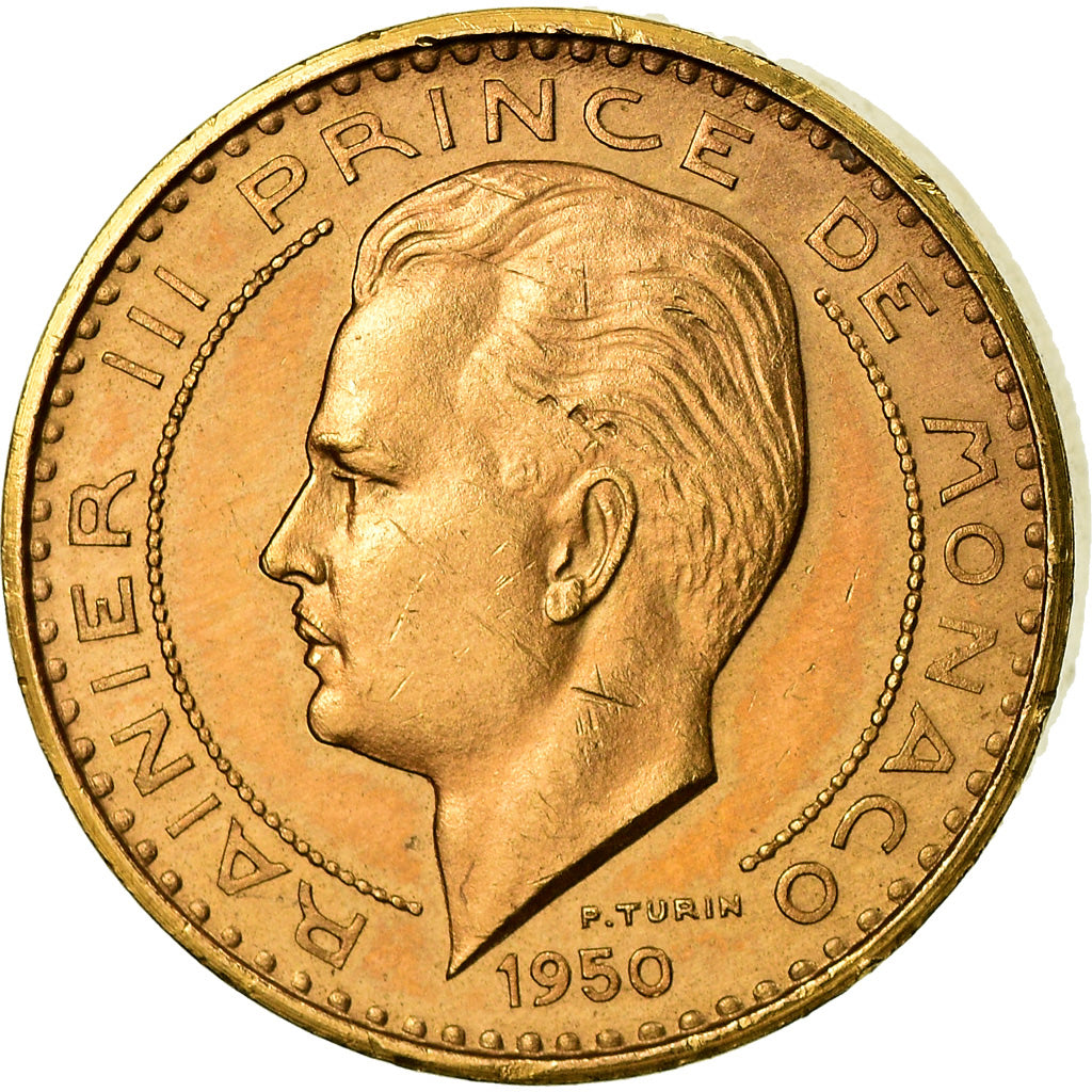 Coin, Monaco, Rainier III, 10 Francs, 1950, Essai-Piéfort, MS(63), Gold