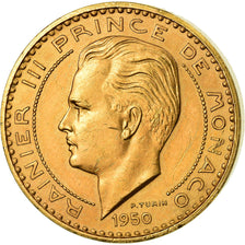 Coin, Monaco, Rainier III, 20 Francs, 1950, Essai-Piéfort, MS(63), Gold