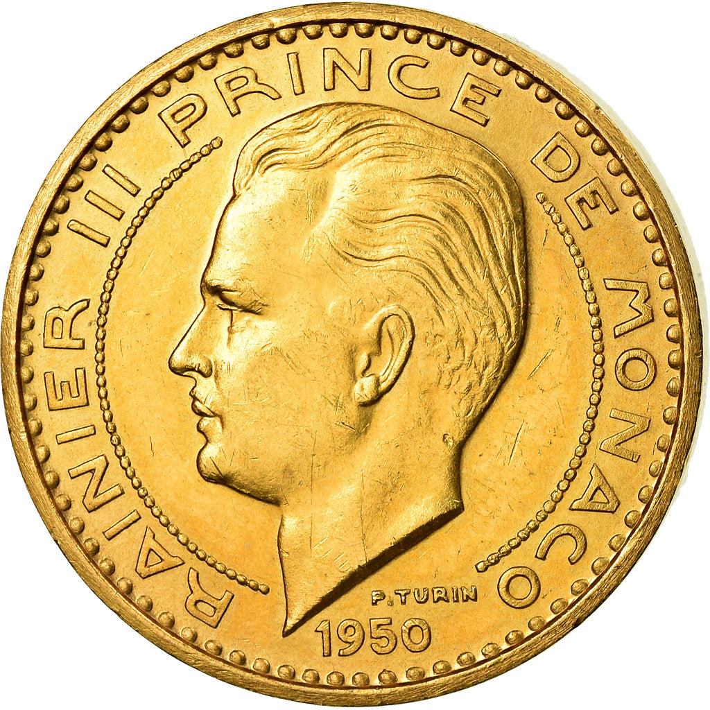 Coin, Monaco, Rainier III, 50 Francs, 1950, Essai-Piéfort, MS(63), Gold