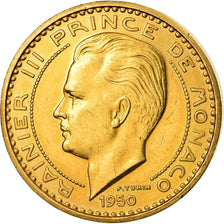 Coin, Monaco, Rainier III, 50 Francs, 1950, Essai-Piéfort, MS(63), Gold