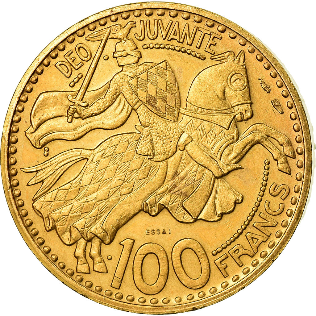 Moeda, Mónaco, Rainier III, 100 Francs, 1950, Ensaio - Piéfort, MS(63)