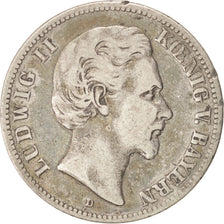 German States, BAVARIA, Ludwig II, 2 Mark, 1877, Munich, Silver, KM:903