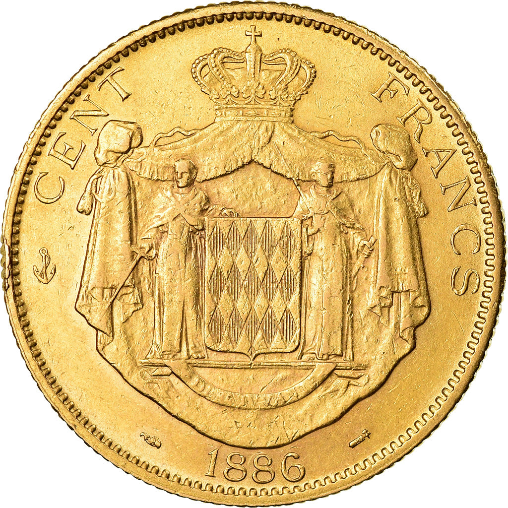 Münze, Monaco, Charles III, 100 Francs, Cent, 1886, Paris, SS+, Gold, KM:99