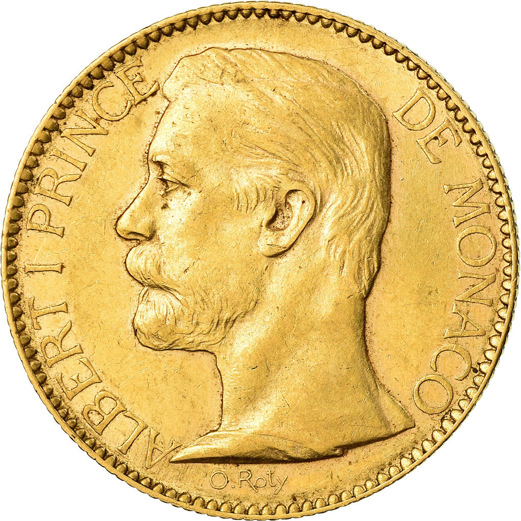 Coin, Monaco, Albert I, 100 Francs, Cent, 1901, Paris, EF(40-45), Gold, KM:105