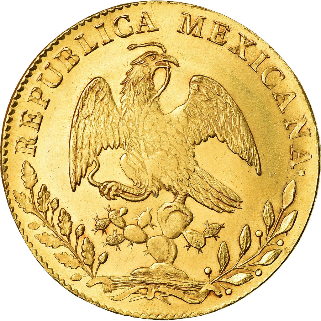 Moneta, Messico, 8 Escudos, 1857, Mexico City, SPL-, Oro, KM:383.9