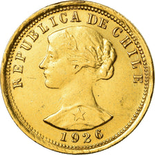 Coin, Chile, 10 Condores, 100 Pesos, 1926, Santiago, EF(40-45), Gold, KM:170