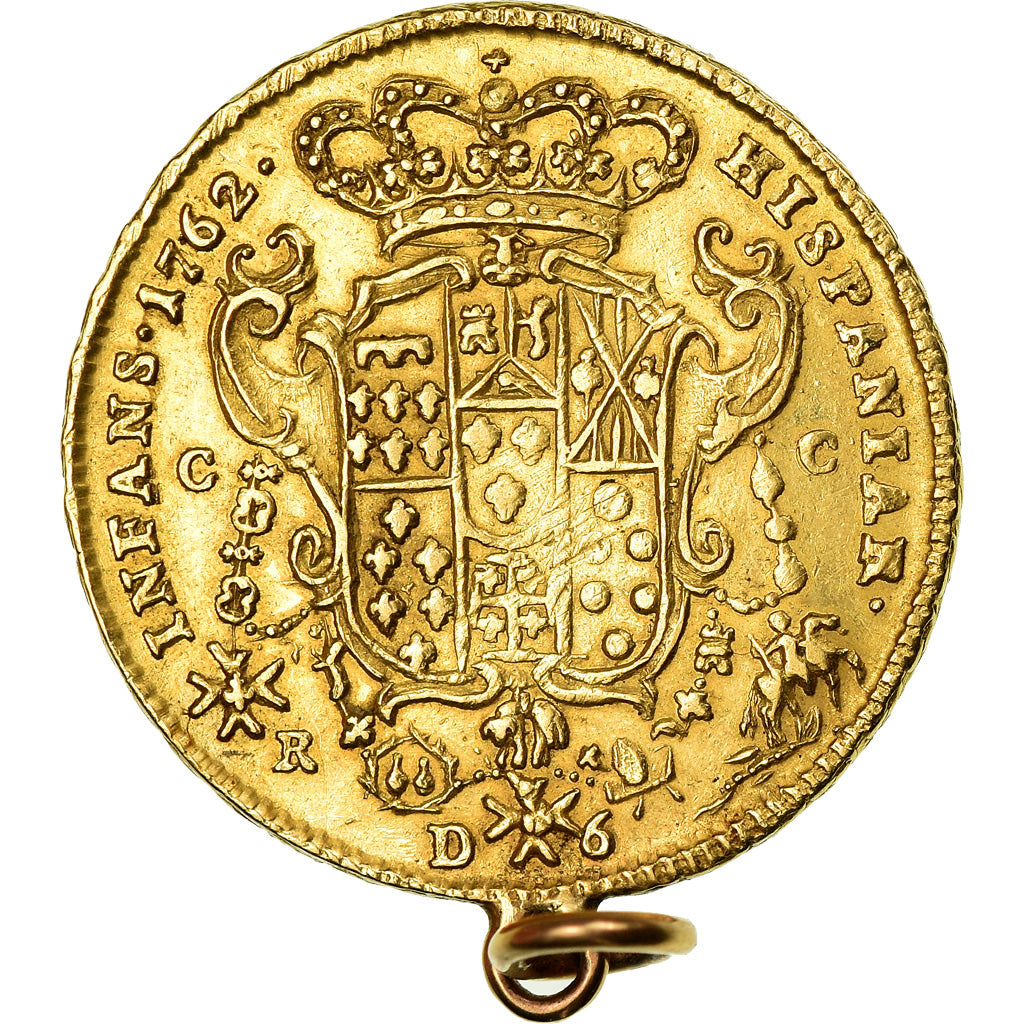 Moneta, STATI ITALIANI, NAPLES, Ferdinando IV, 6 Ducati, 1762, BB, Oro, KM:167
