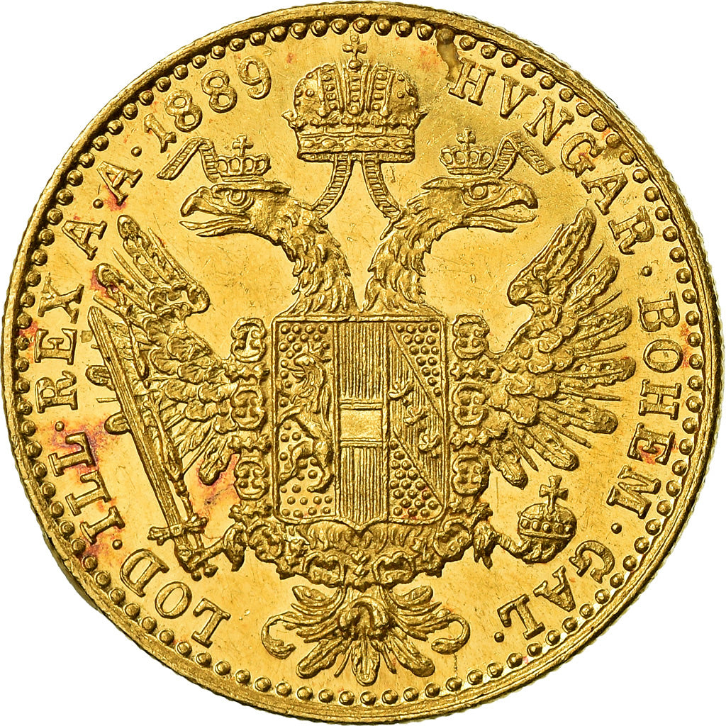 Coin, Austria, Franz Joseph I, Ducat, 1889, MS(63), Gold, KM:2267