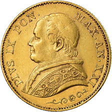 Münze, Italien Staaten, PAPAL STATES, Pius IX, 20 Lire, 1866, Rome, SS, Gold