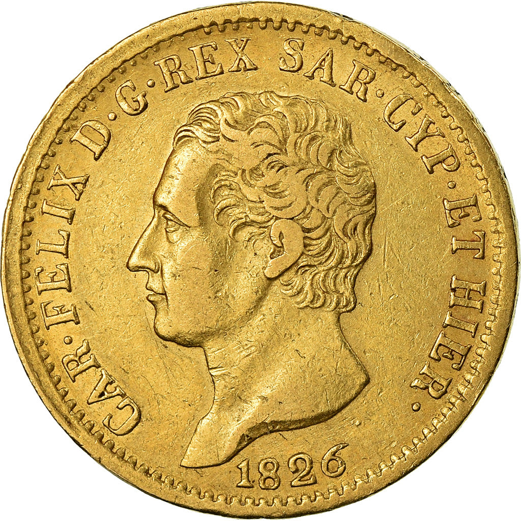 Münze, Italien Staaten, SARDINIA, Carlo Felice, 20 Lire, 1826, Torino, SS