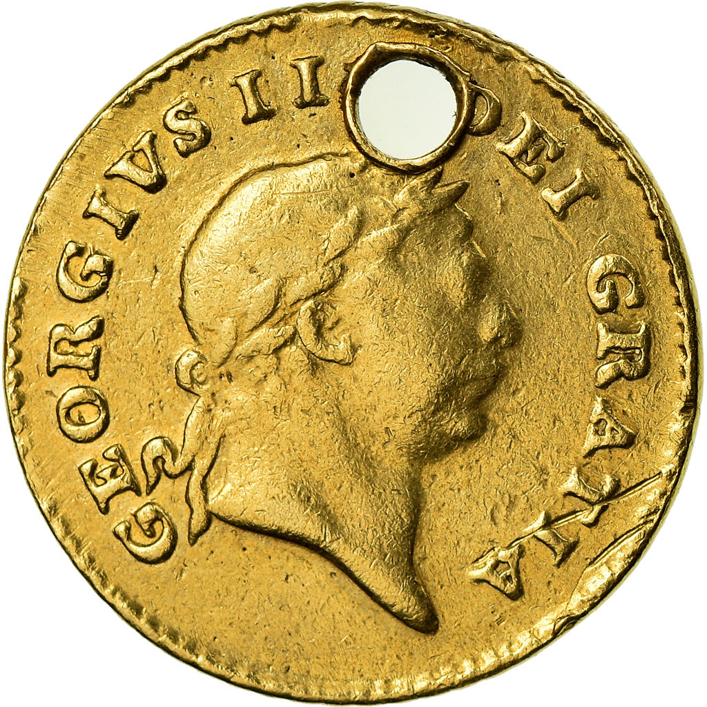 Coin, Great Britain, George III, 1/3 Guinea, 1810, VF(20-25), Gold, KM:650