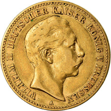 Coin, German States, PRUSSIA, Wilhelm II, 10 Mark, 1896, Berlin, EF(40-45)