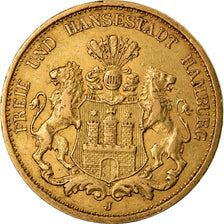 Moneda, Estados alemanes, HAMBURG, 20 Mark, 1876, Hamburg, EBC, Oro, KM:602