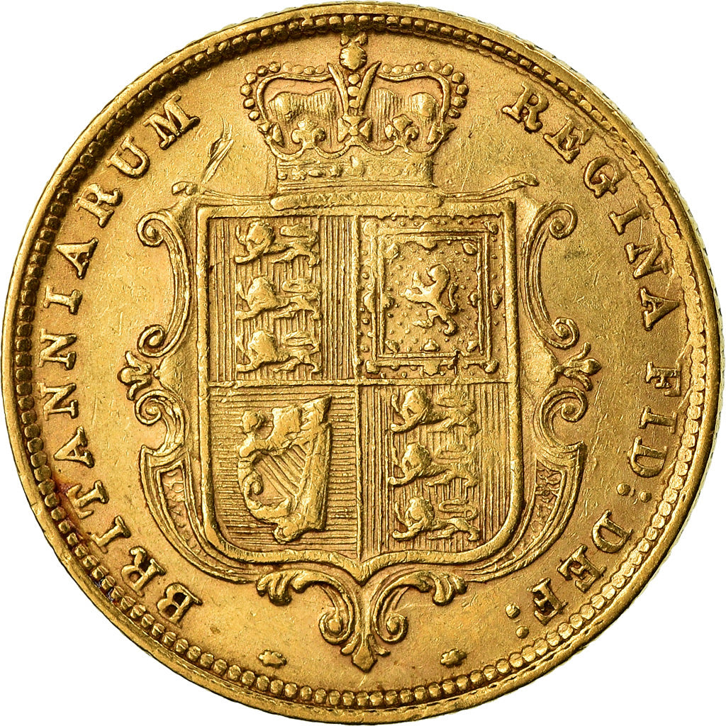 Coin, Great Britain, Victoria, 1/2 Sovereign, 1883, EF(40-45), Gold, KM:735.1