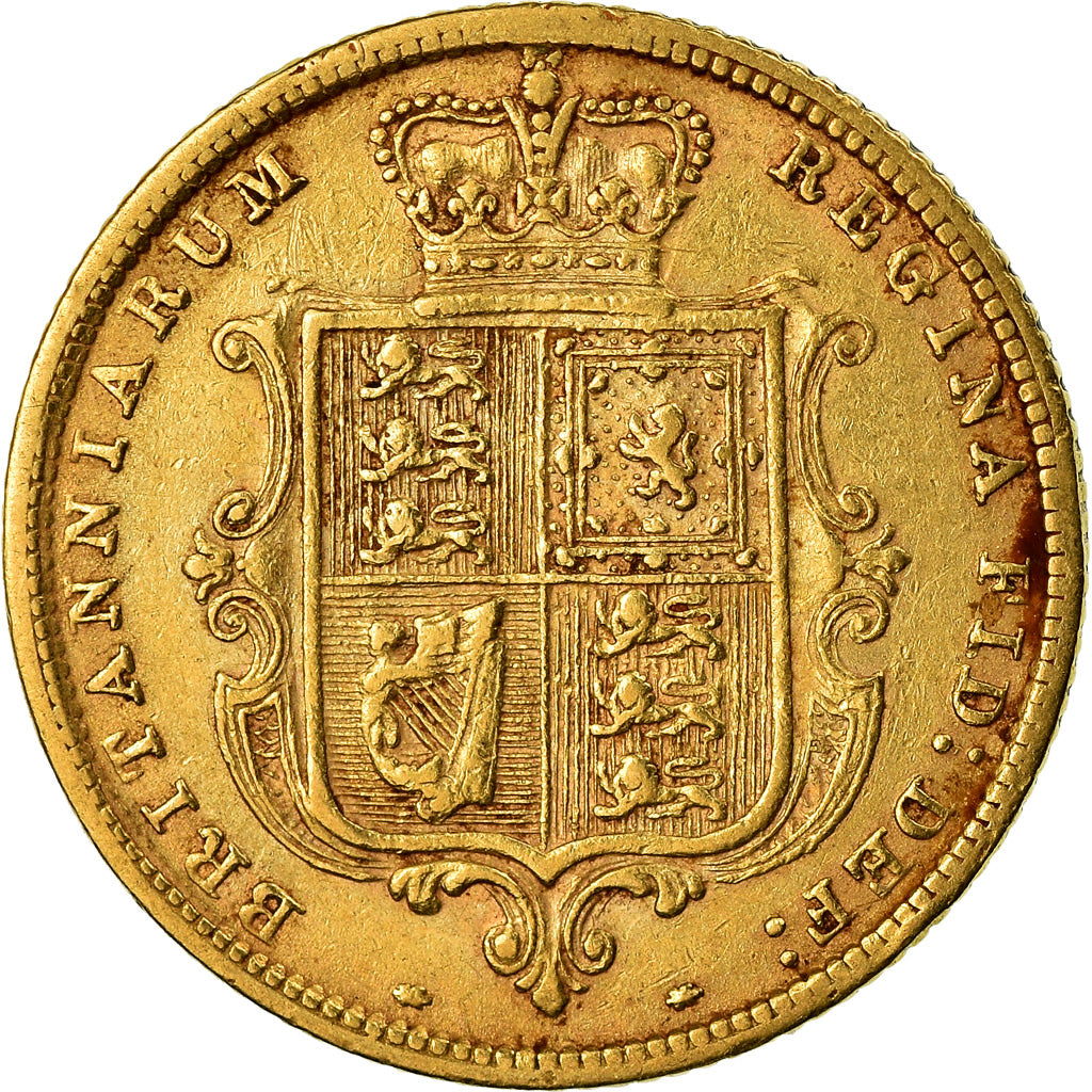 Coin, Great Britain, Victoria, 1/2 Sovereign, 1883, EF(40-45), Gold, KM:735.1