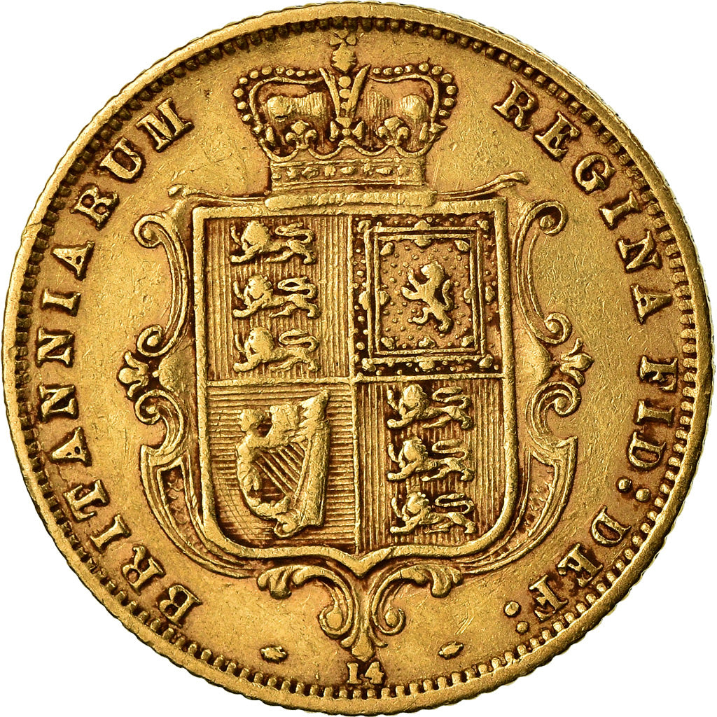 Monnaie, Grande-Bretagne, Victoria, 1/2 Sovereign, 1874, TTB, Or, KM:735.2