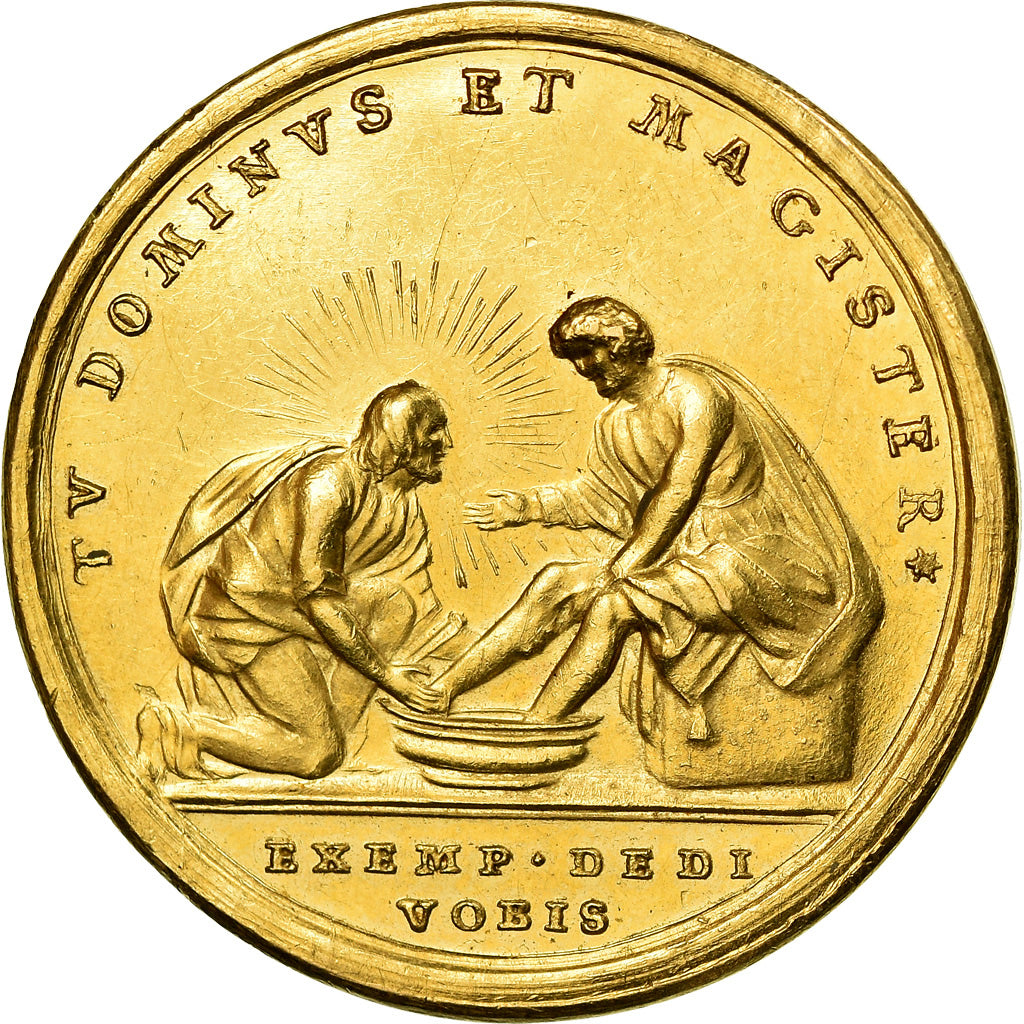 Vatican, Medal, Pie VI, Jésus lavant les pieds de Saint-Pierre, 1790