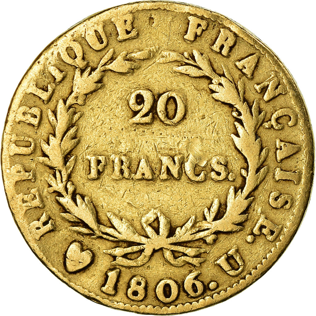 Monnaie, France, Napoléon I, 20 Francs, 1806, Torino, TB, Or, Gadoury:1023