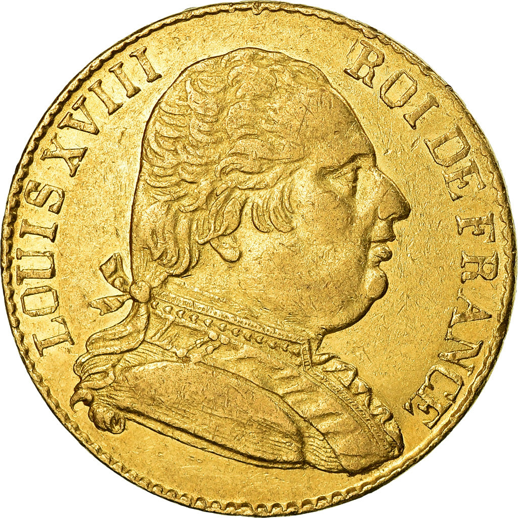 Münze, Frankreich, Louis XVIII, 20 Francs, 1815, London, VZ, Gold, KM:1