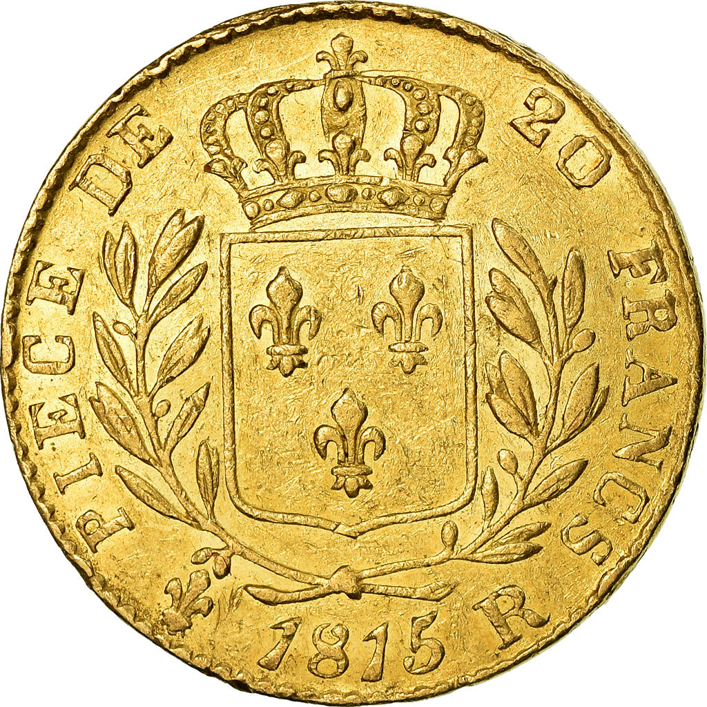 Münze, Frankreich, Louis XVIII, 20 Francs, 1815, London, VZ, Gold, KM:1