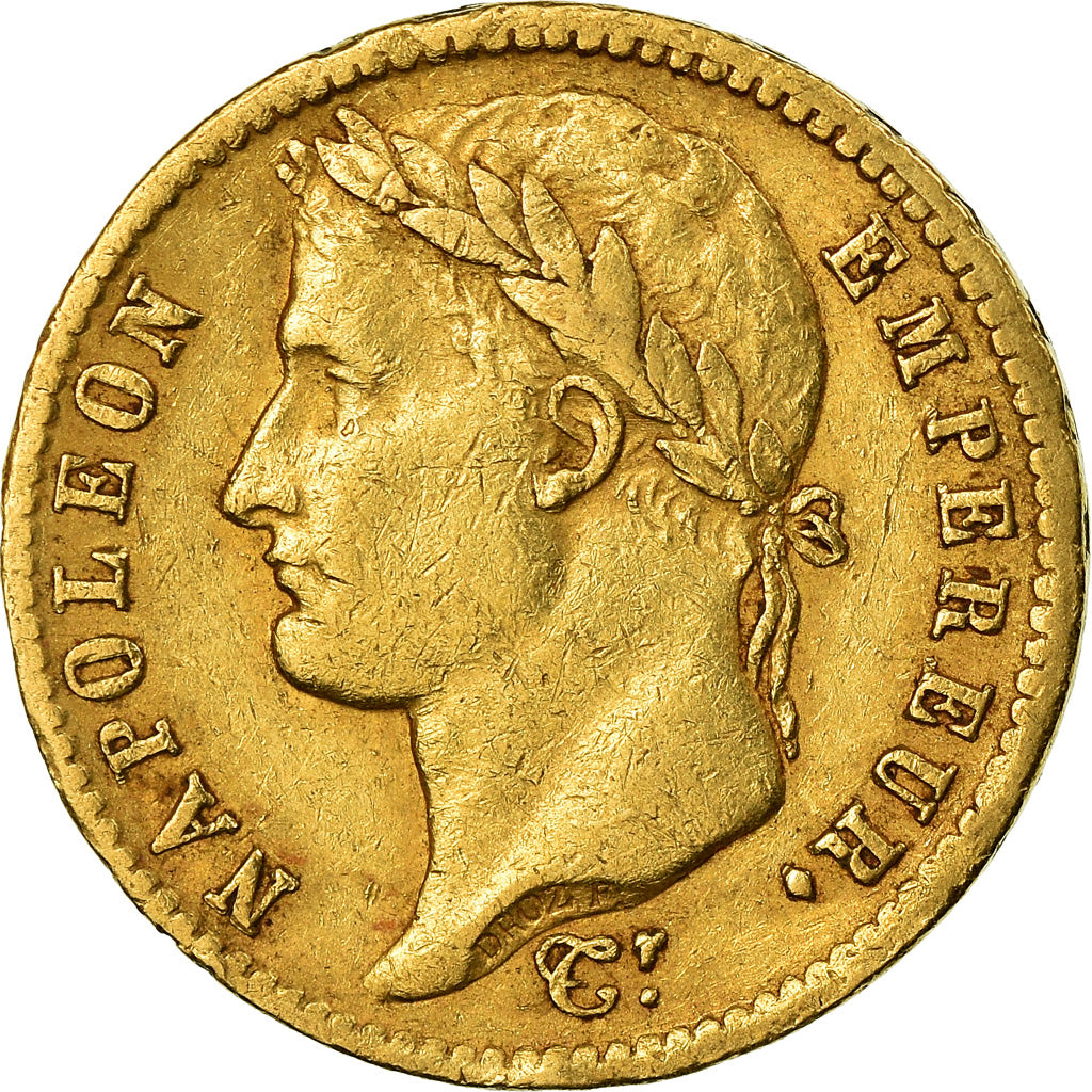 Moeda, França, Napoléon I, 20 Francs, 1813, Paris, EF(40-45), Dourado