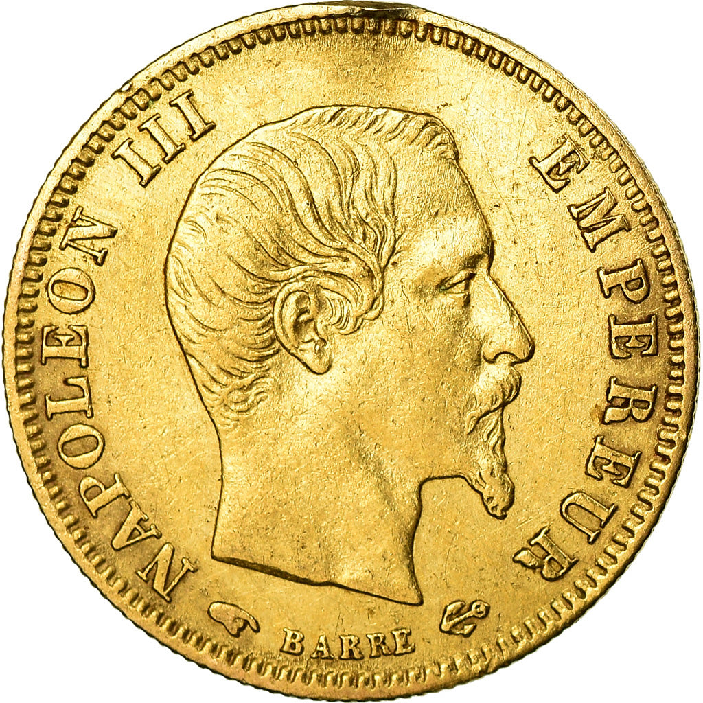 Moeda, França, Napoleon III, 5 Francs, 1856, Paris, VF(30-35), Dourado
