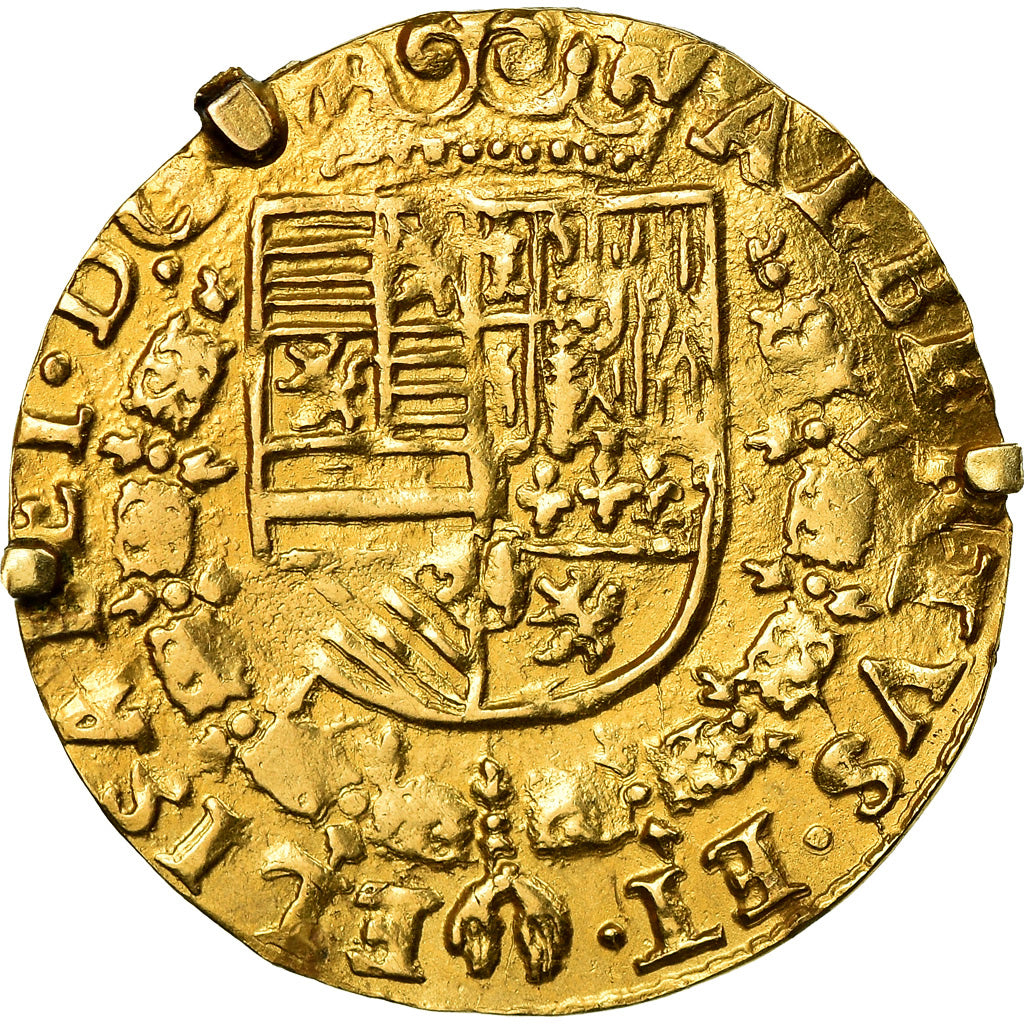 Coin, Spanish Netherlands, 2 Albertins, 1611, Antwerp, EF(40-45), Gold