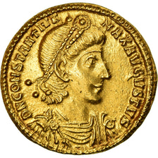 Coin, Constantius II, Solidus, Thessalonica, MS(63), Gold, RIC:150
