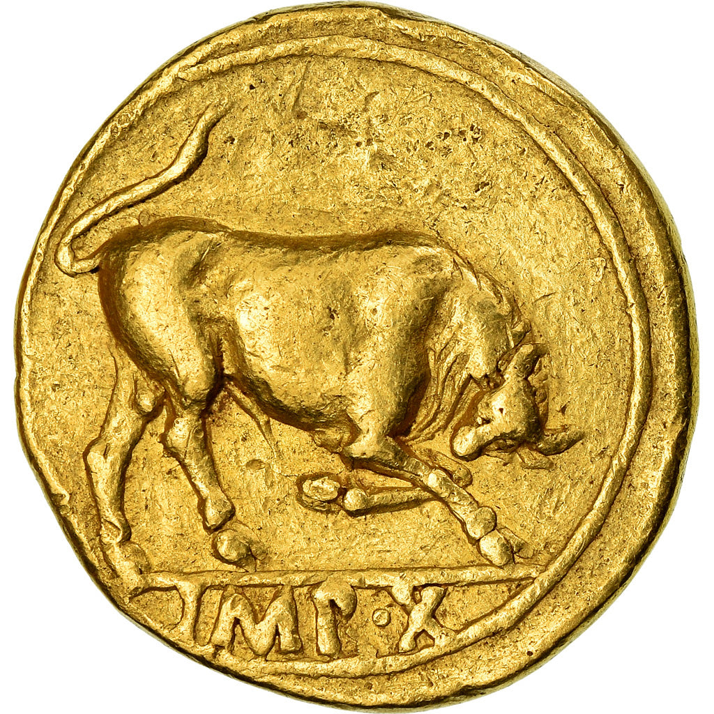 Coin, Augustus, Aureus, 15-13 BC, Lyon - Lugdunum, EF(40-45), Gold