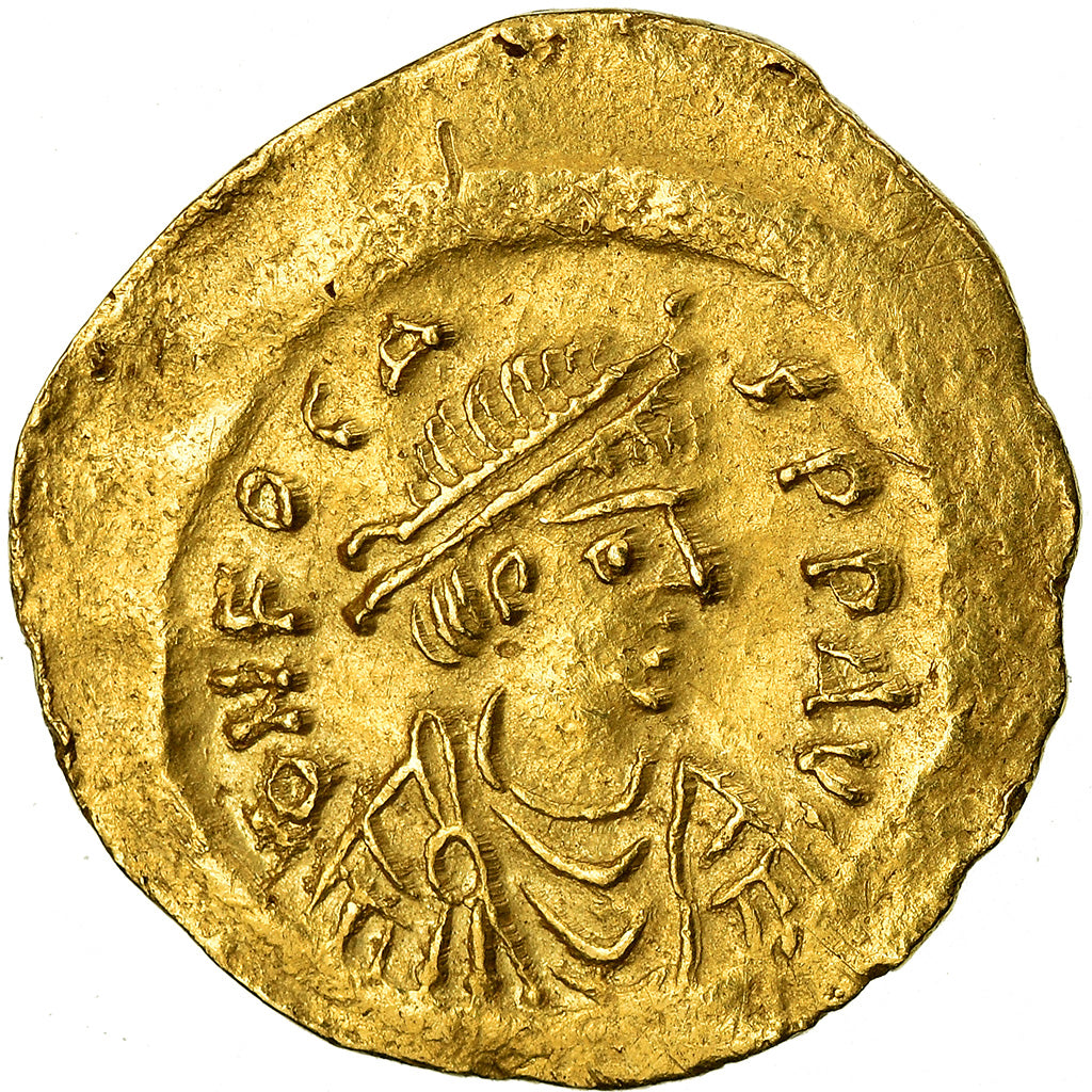 Coin, Phocas, Tremissis, Constantinople, EF(40-45), Gold, Sear:633