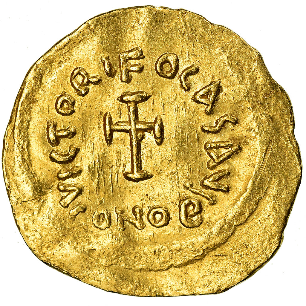 Coin, Phocas, Tremissis, Constantinople, EF(40-45), Gold, Sear:633