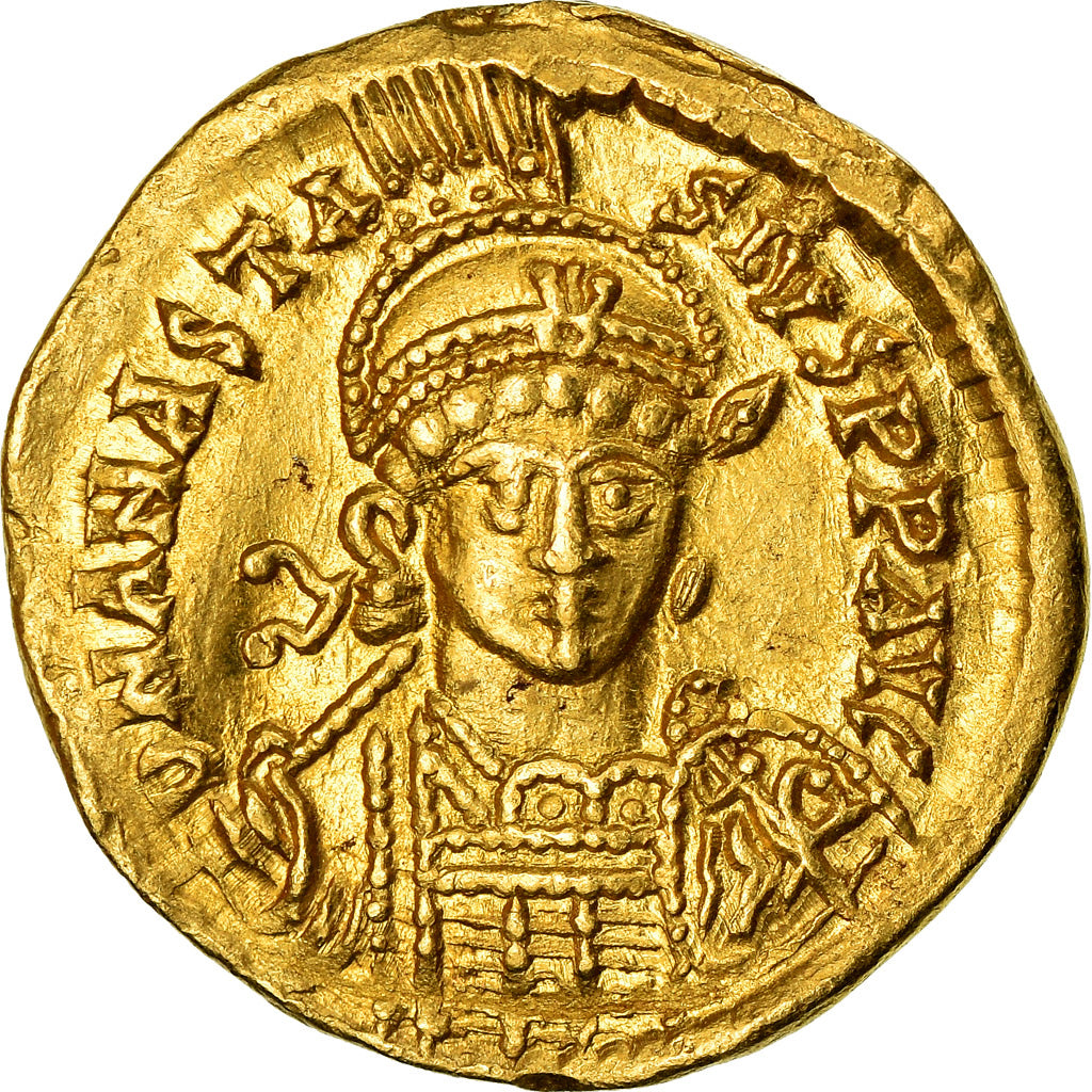 Coin, Anastasius I, Solidus, 492-507, Constantinople, AU(55-58), Gold, Sear:3