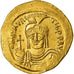 Coin, Maurice Tiberius, Solidus, Constantinople, AU(55-58), Gold, Sear:478